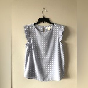 Monteau Los Angeles Periwinkle Color Blouse Size Large, NWOT